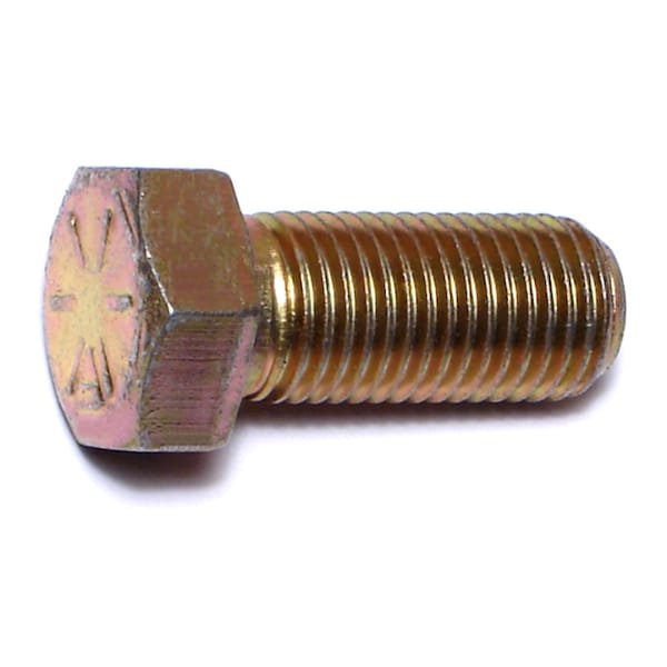 Midwest Fastener Grade 8, 7/16"-20 Hex Head Cap Screw, Zinc Yellow Steel, 1 in L, 50 PK 00872 - main